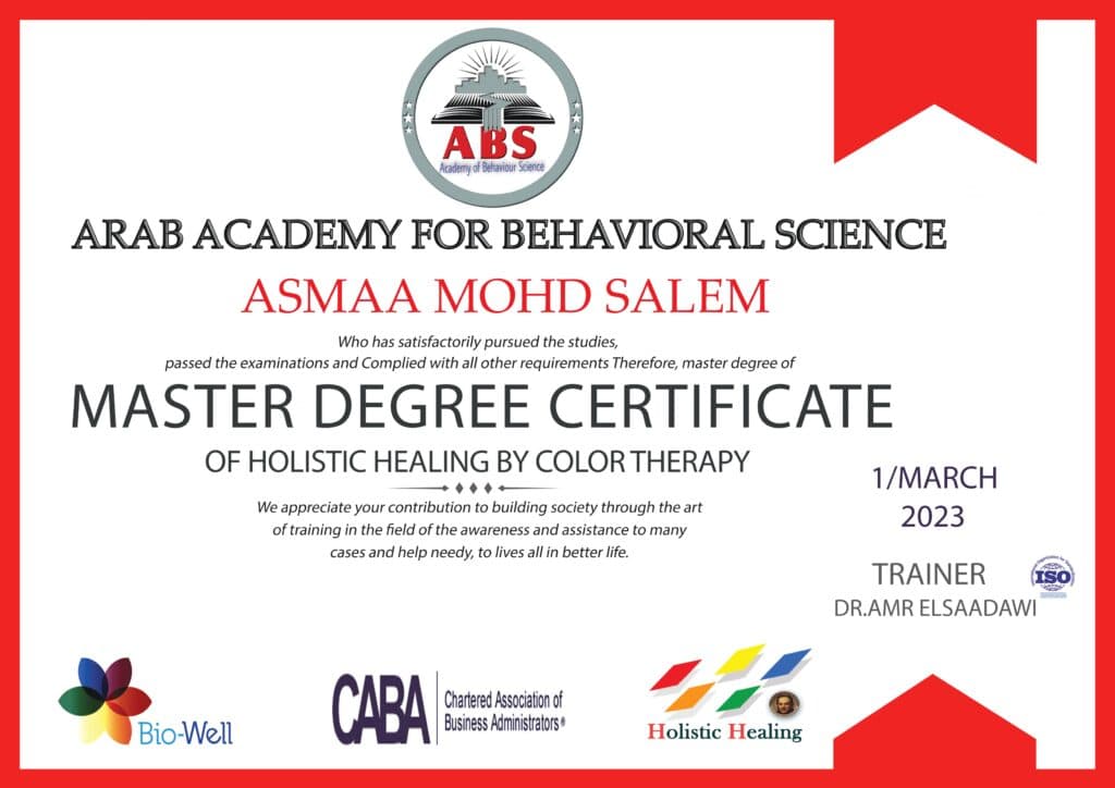 Holistic Healing Master Certificate